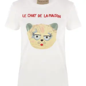 Valentino Garavani cat-face patch T-shirt
